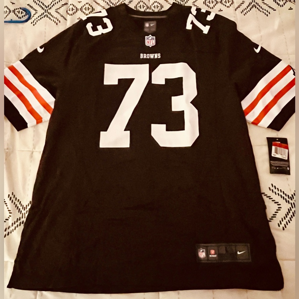 NWT Nike Game Version Joe Thomas Browns Jersey Mens Large.